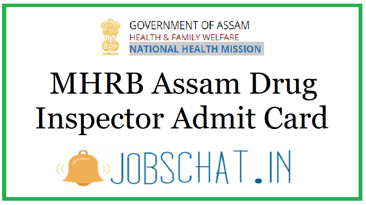 MHRB Assam Drug Inspector Admit Card