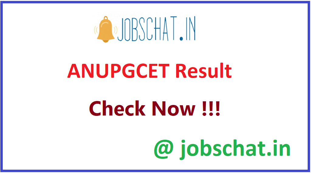 ANUPGCET Result