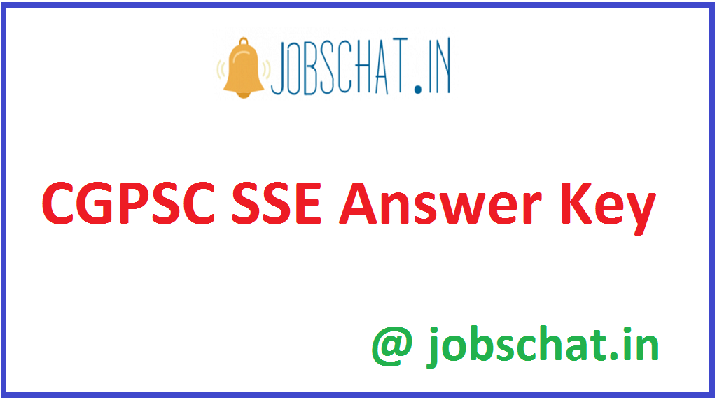 CGPSC SSE Answer Key