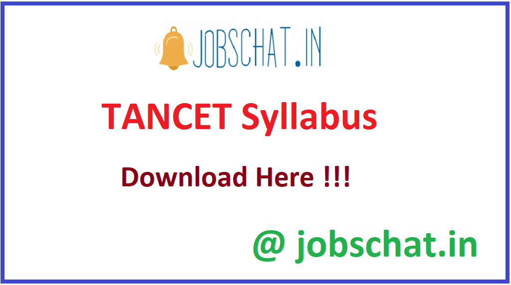 TANCET Syllabus