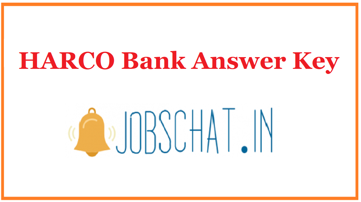 HARCO Bank Answer Key 