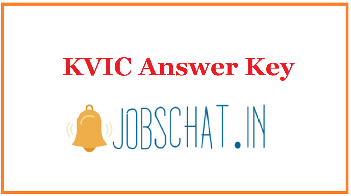 KVIC Answer Key 