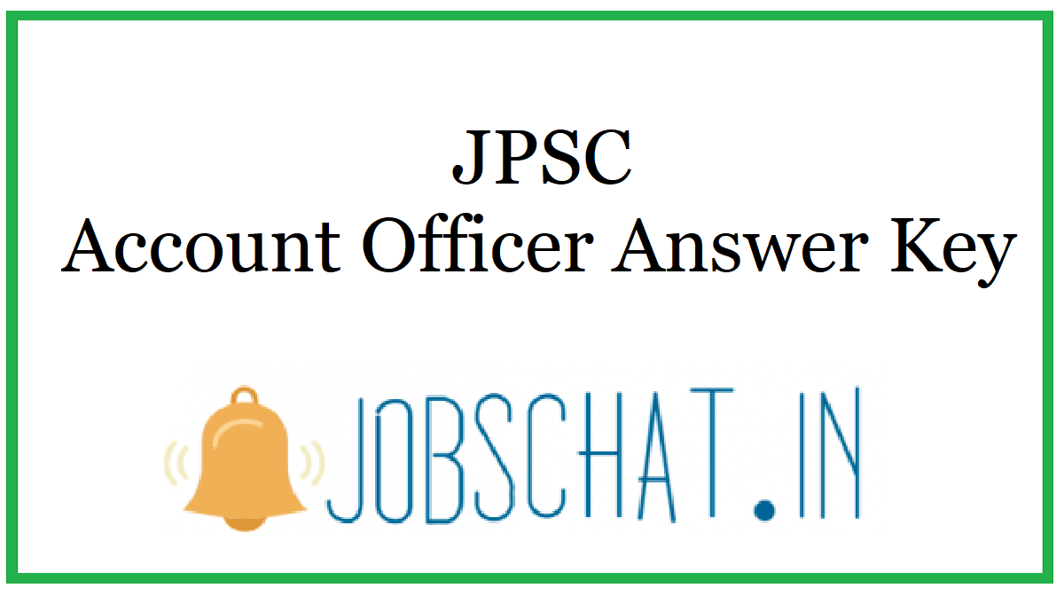 JPSC Account Officer Answer Key 