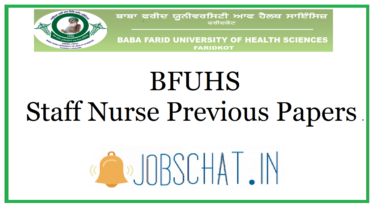BFUHS Staff Nurse Previous Papers