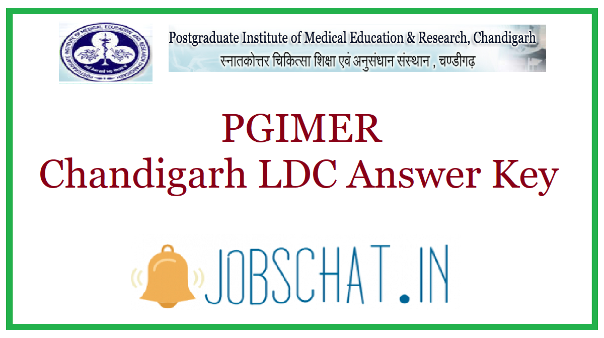PGIMER Chandigarh LDC Answer Key