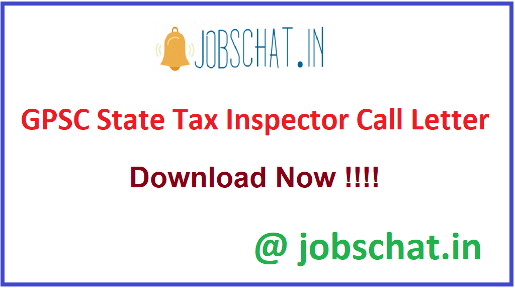 GPSC State Tax Inspector Call Letter