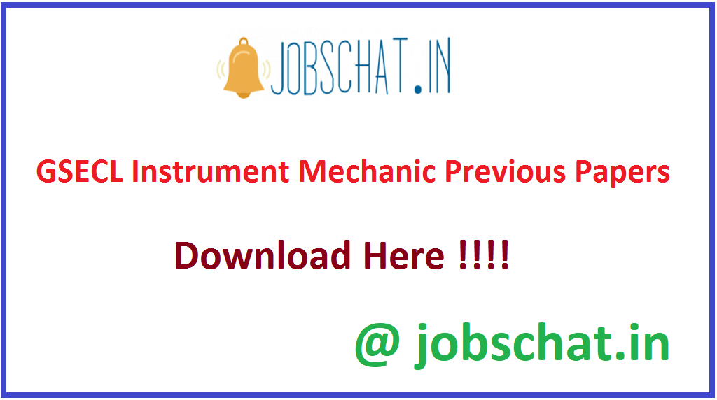 GSECL Instrument Mechanic Previous Papers