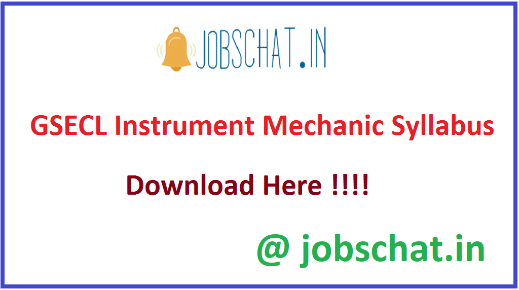 GSECL Instrument Mechanic Syllabus