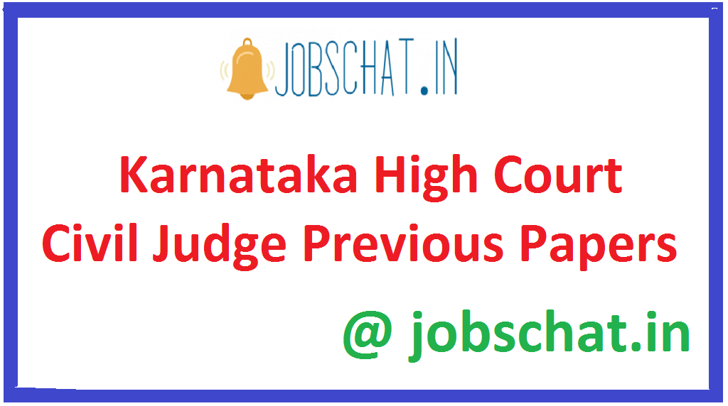 Karnataka High Court Civil Judge Previous Papers