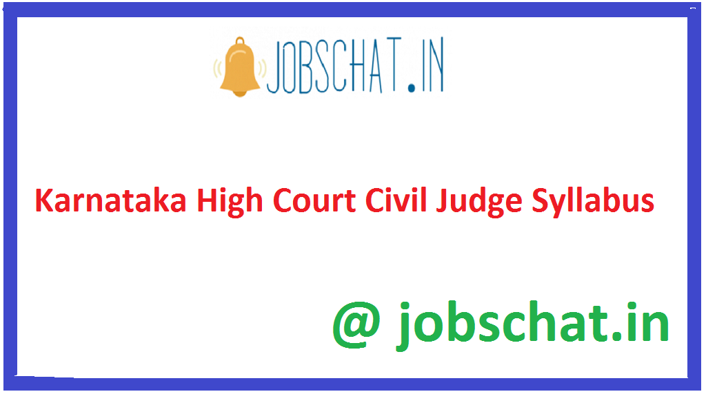 Karnataka High Court Civil Judge Syllabus