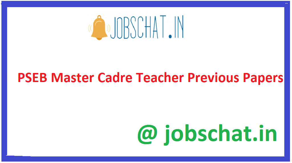 PSEB Master Cadre Teacher Previous Papers
