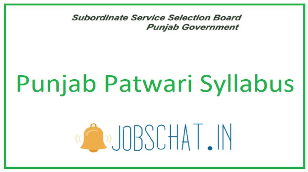 Punjab Patwari Syllabus