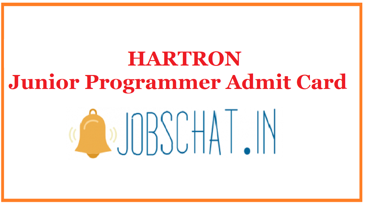 HARTRON Junior Programmer Admit Card