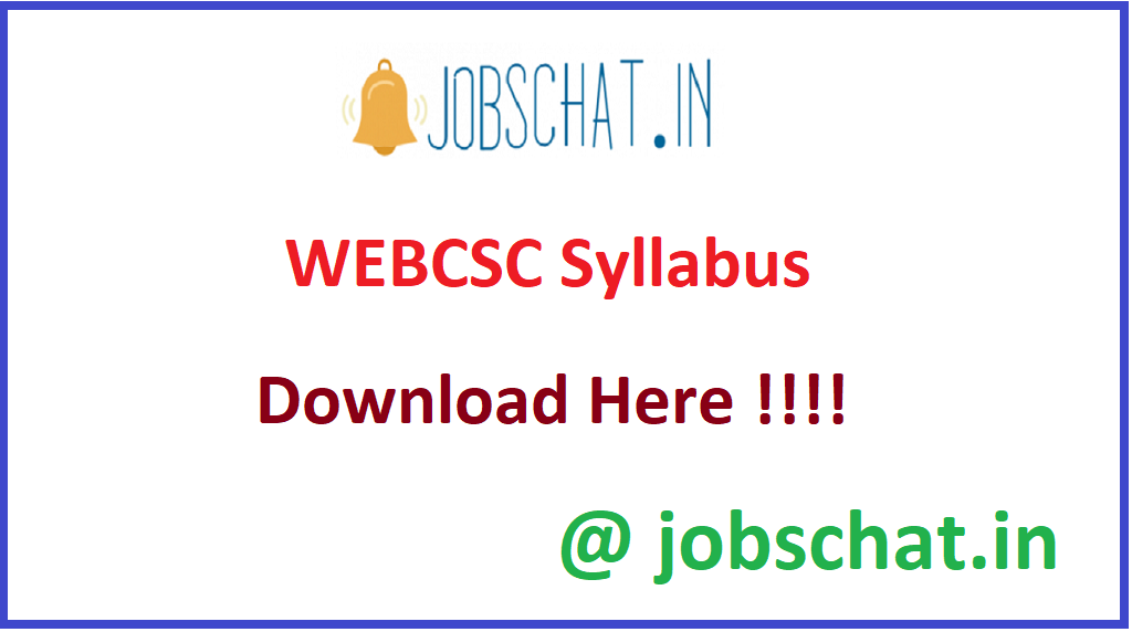 WEBCSC Syllabus