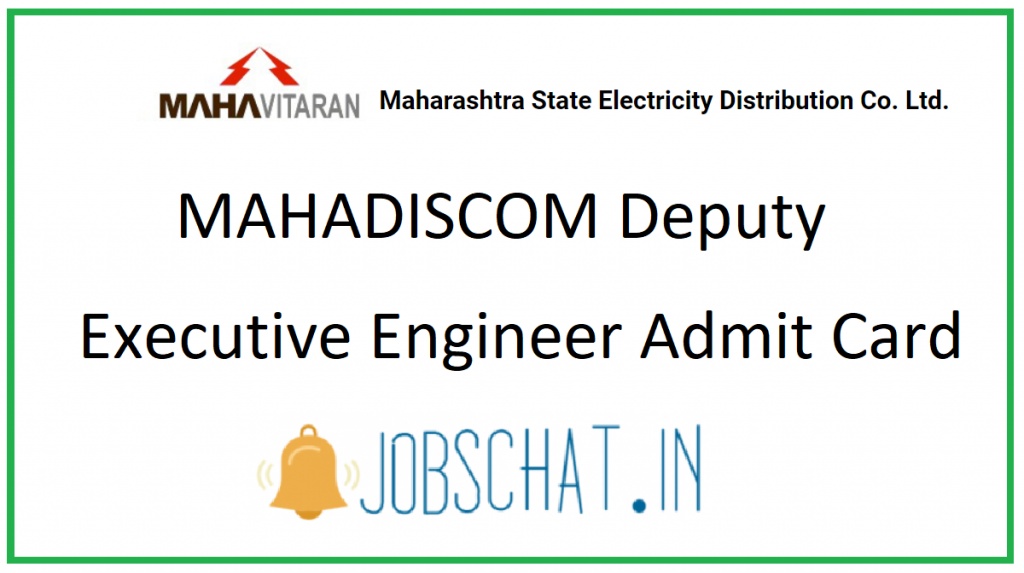 mahadiscom-deputy-executive-engineer-admit-card-2020-exam-date