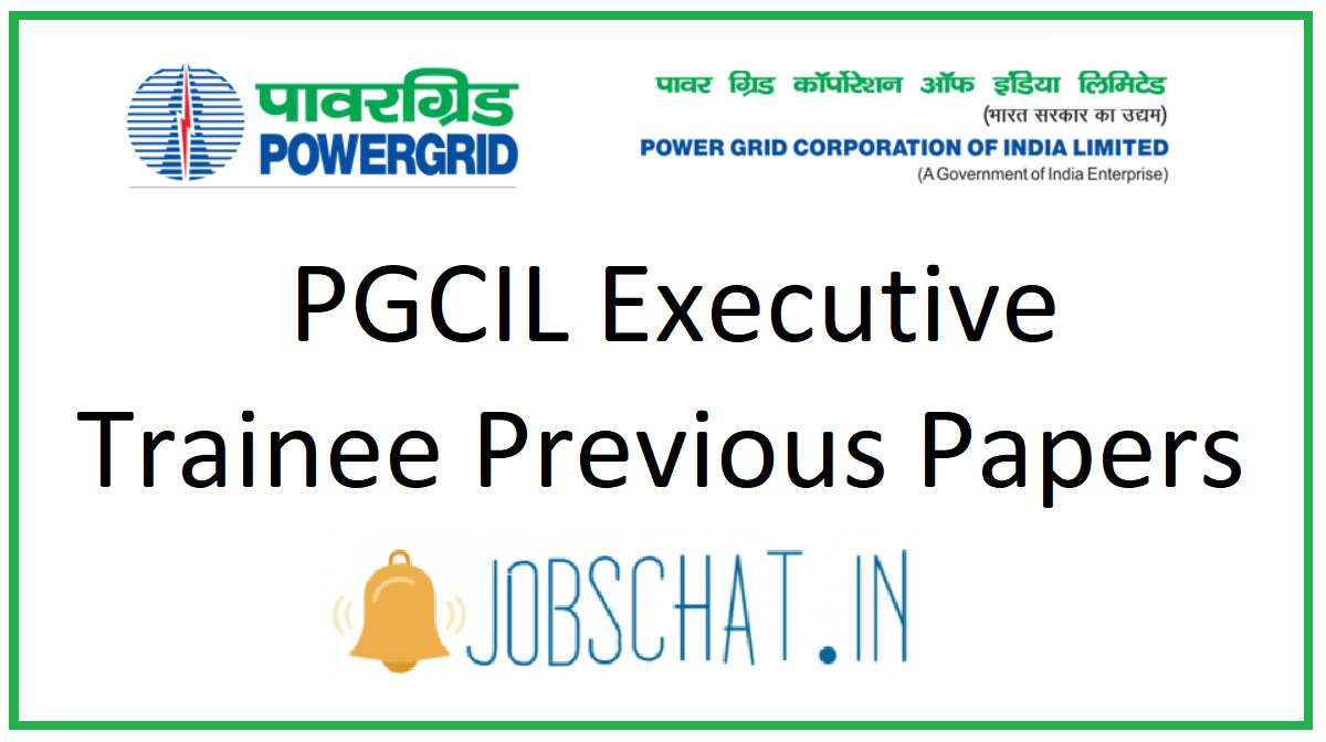 PGCIL Executive Trainee Previous Papers