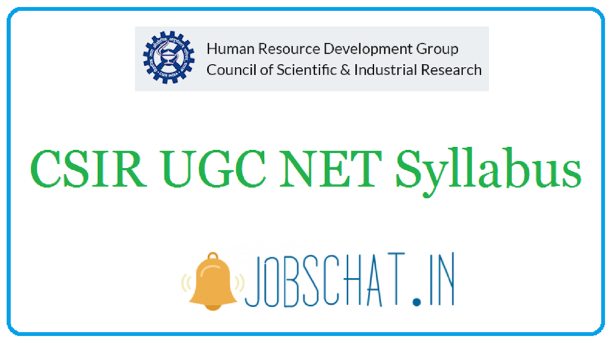 CSIR UGC NET Syllabus