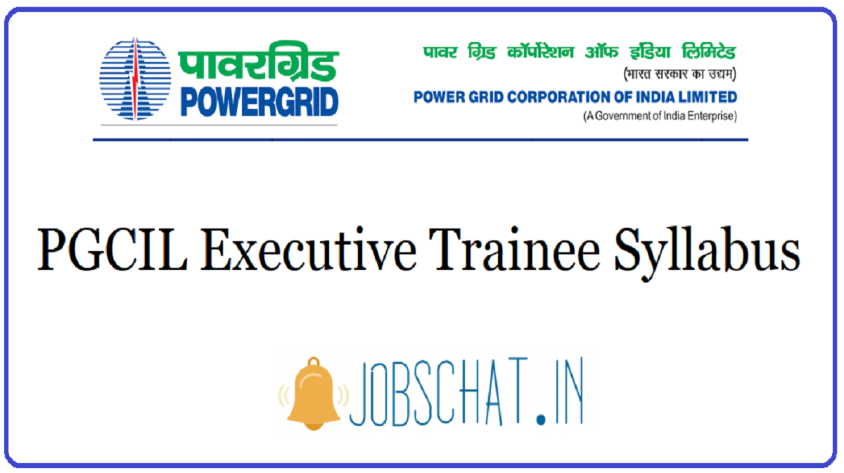 PGCIL Executive Trainee Syllabus