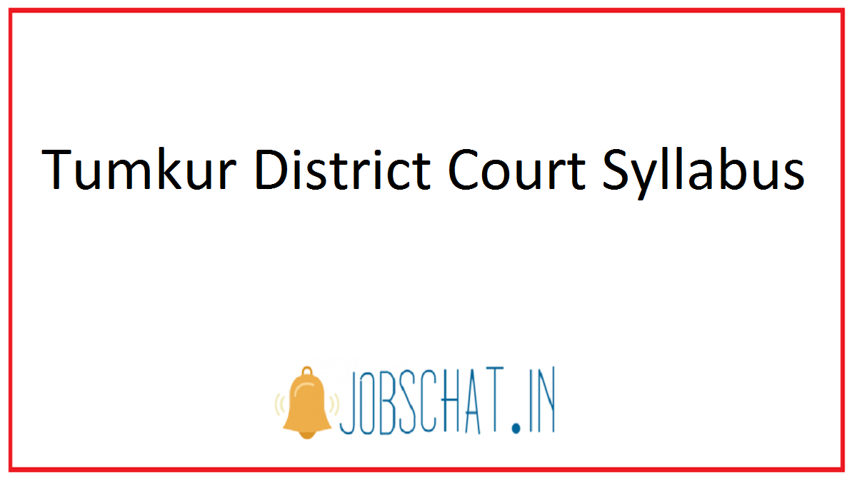 Tumkur District Court Syllabus