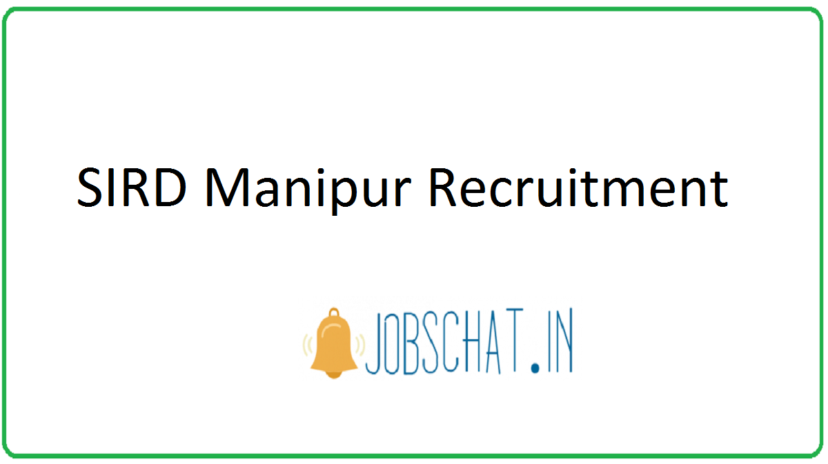 SIRD Manipur Recruitment 