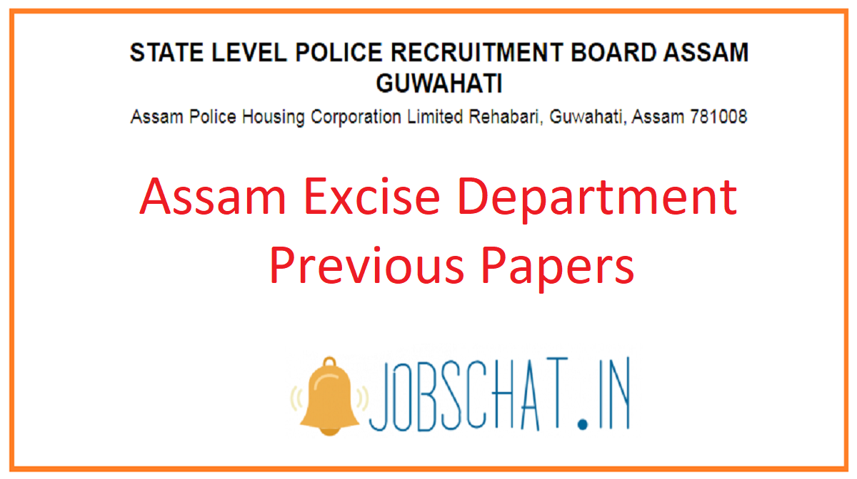 Assam Excise Department Previous Papers