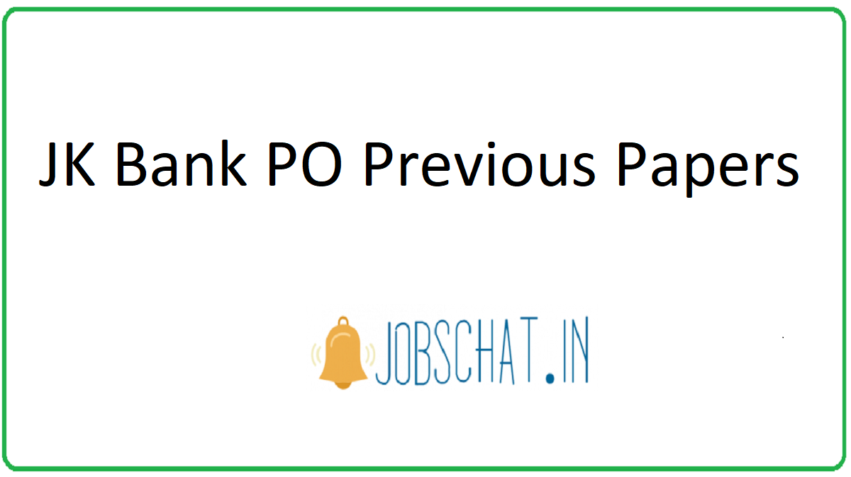 JK Bank PO Previous Papers