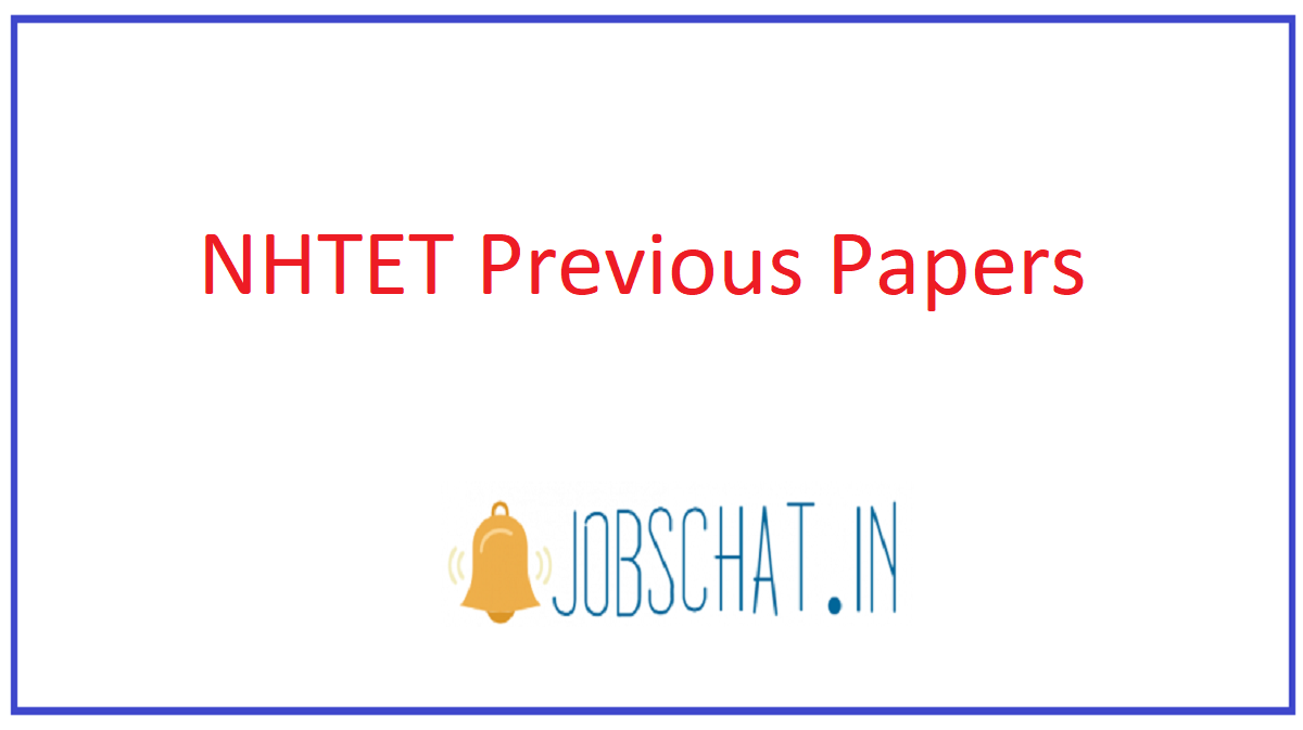 NHTET Previous Papers