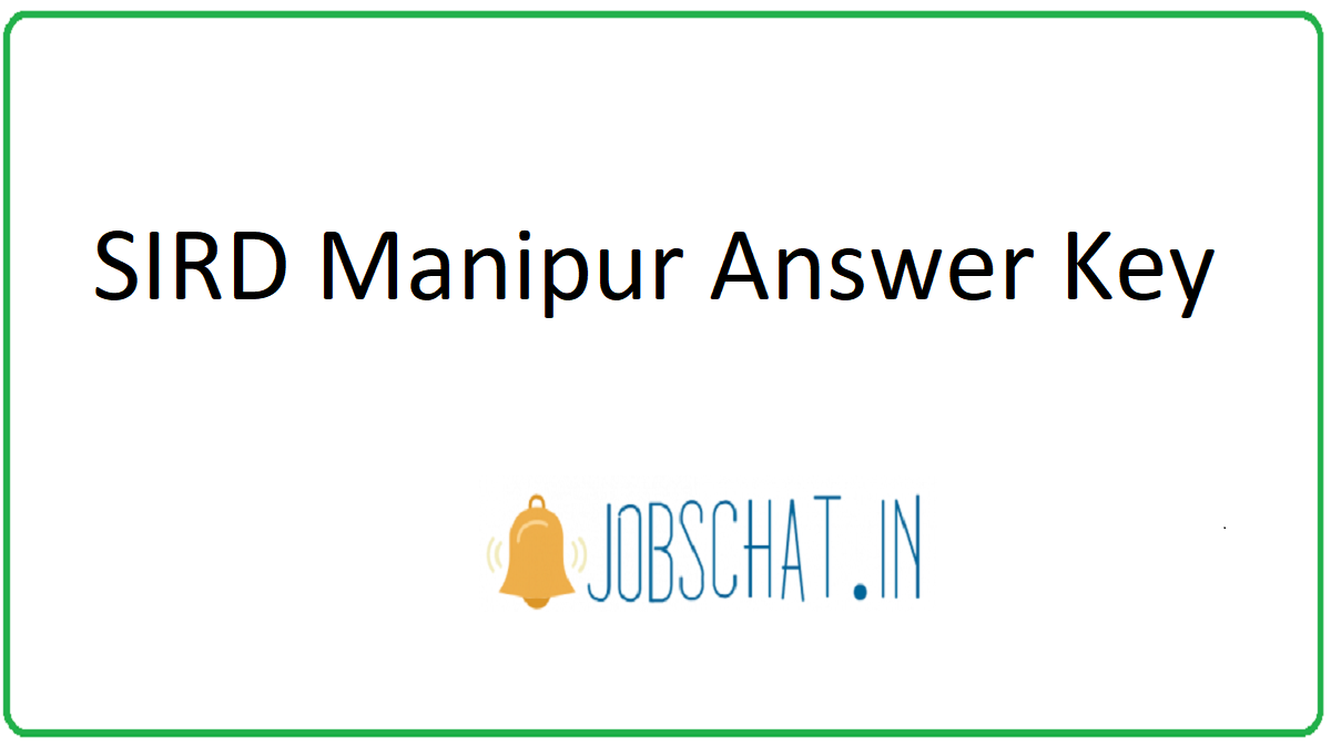 SIRD Manipur Answer Key