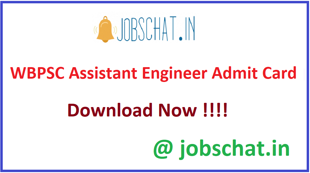 WBPSC Assistant Engineer Admit Card