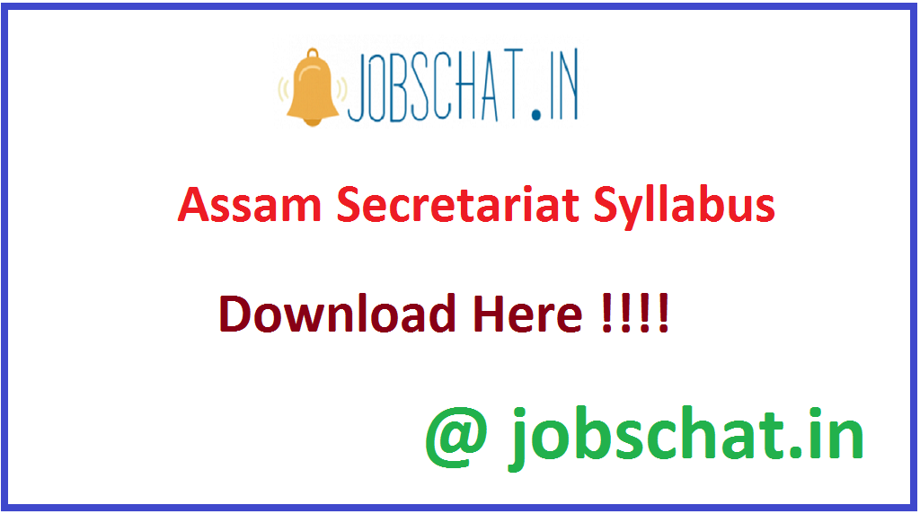 Assam Secretariat Syllabus