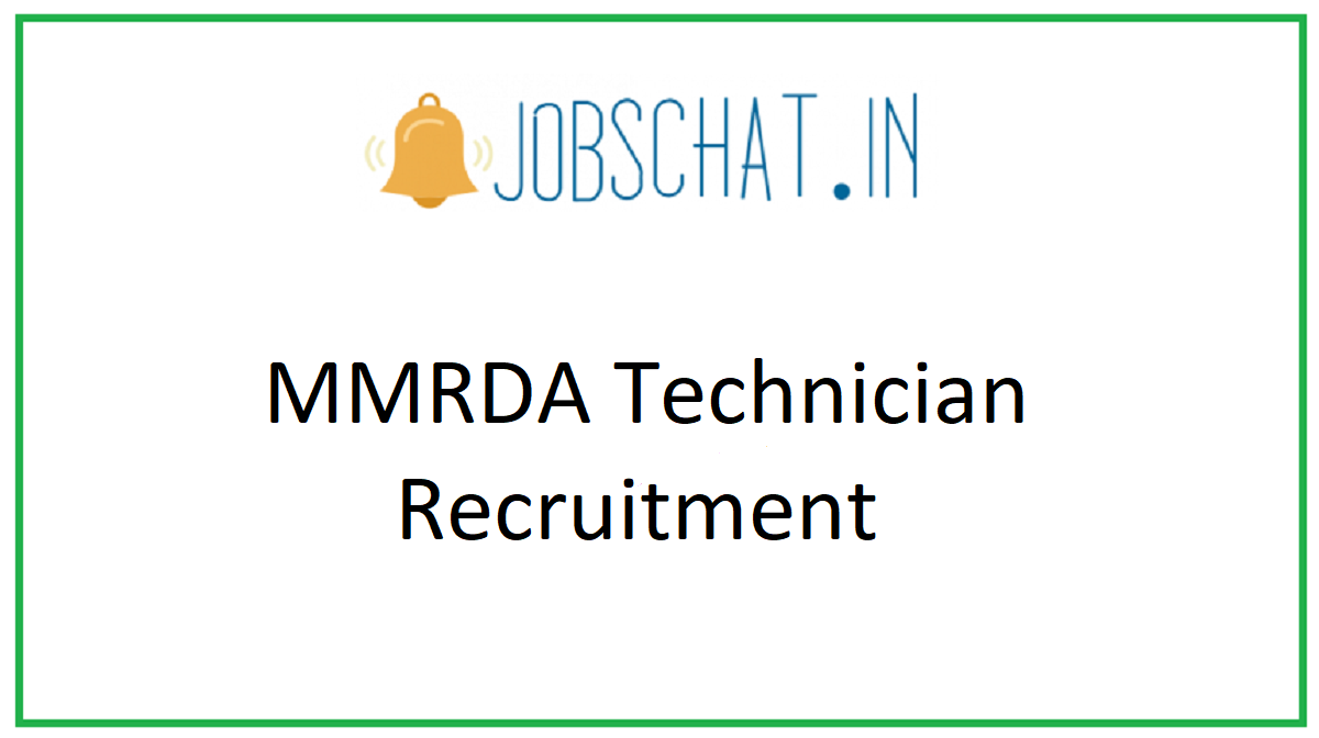 MMRDA Technician Recruitment