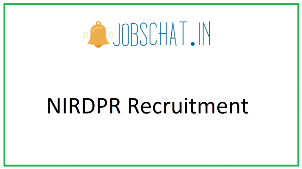 NIRDPR Recruitment 