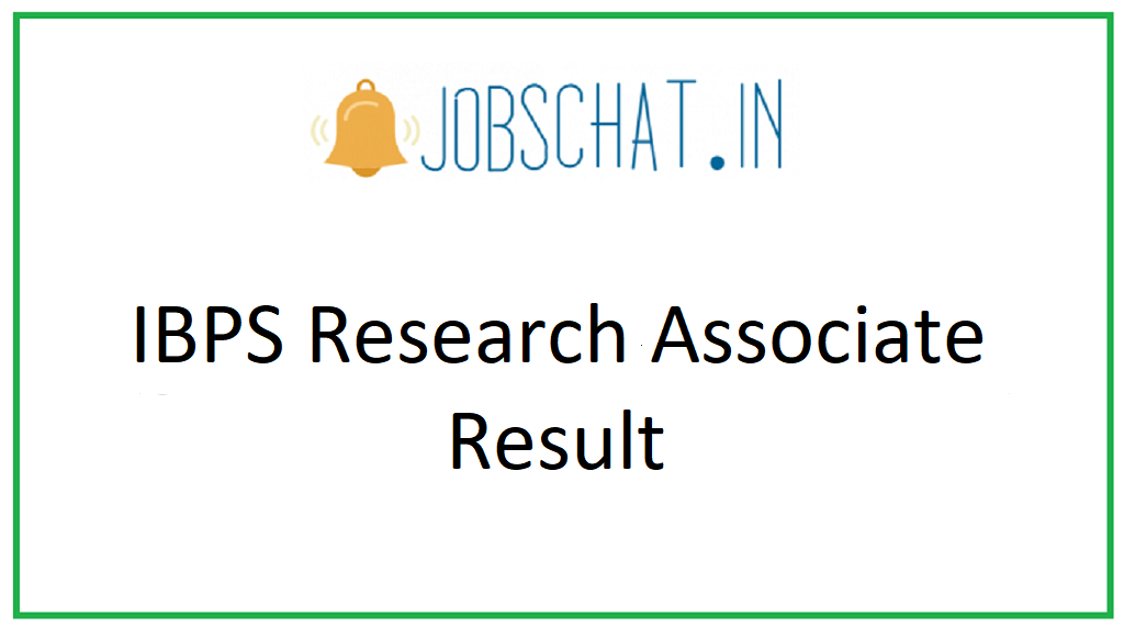 IBPS Research Associate Result 
