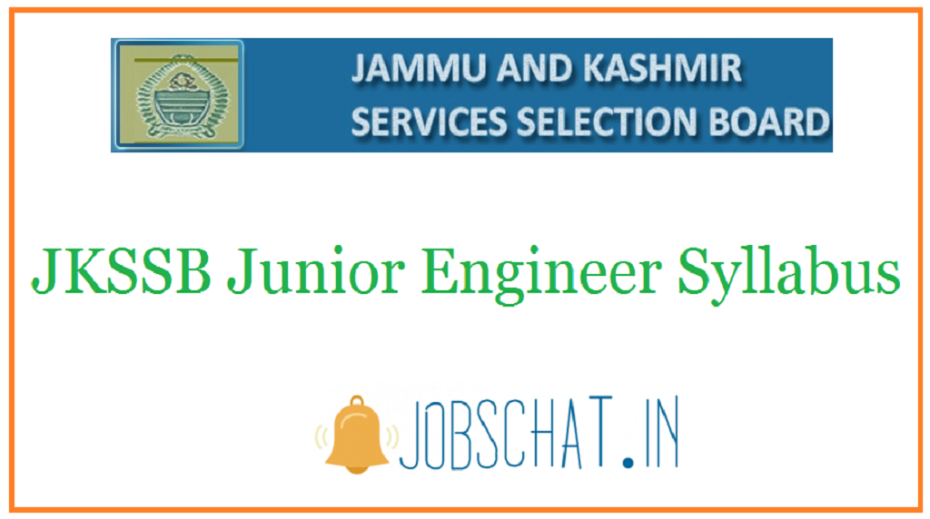 JKSSB Junior Engineer Syllabus