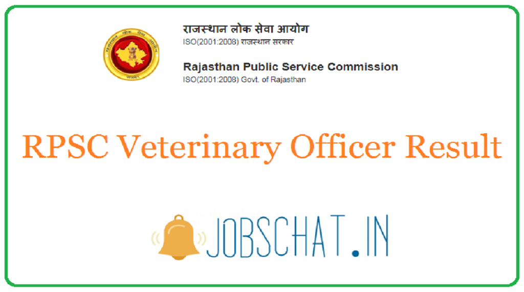 RPSC Veterinary Officer Result