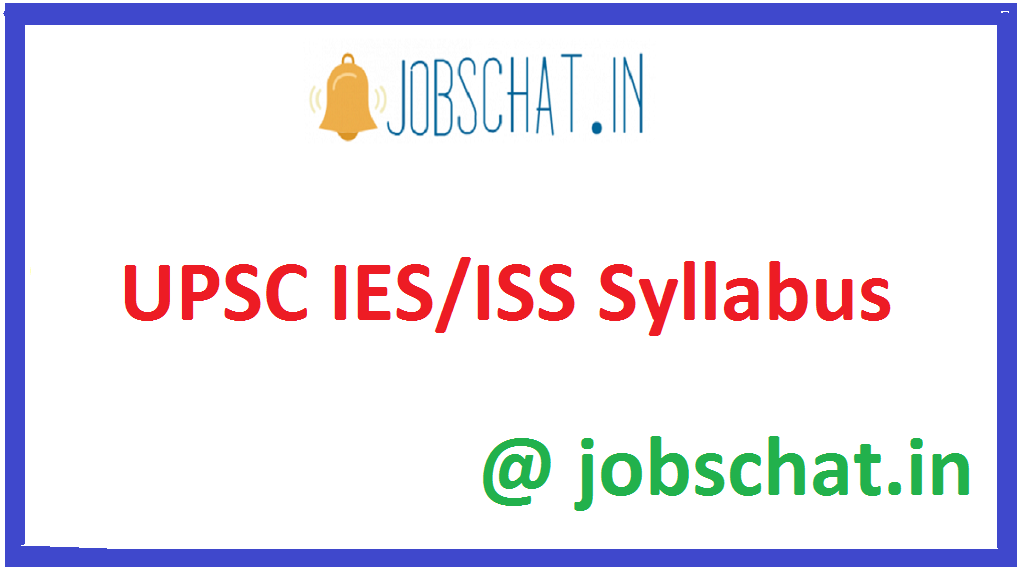 UPSC IES/ISS Syllabus