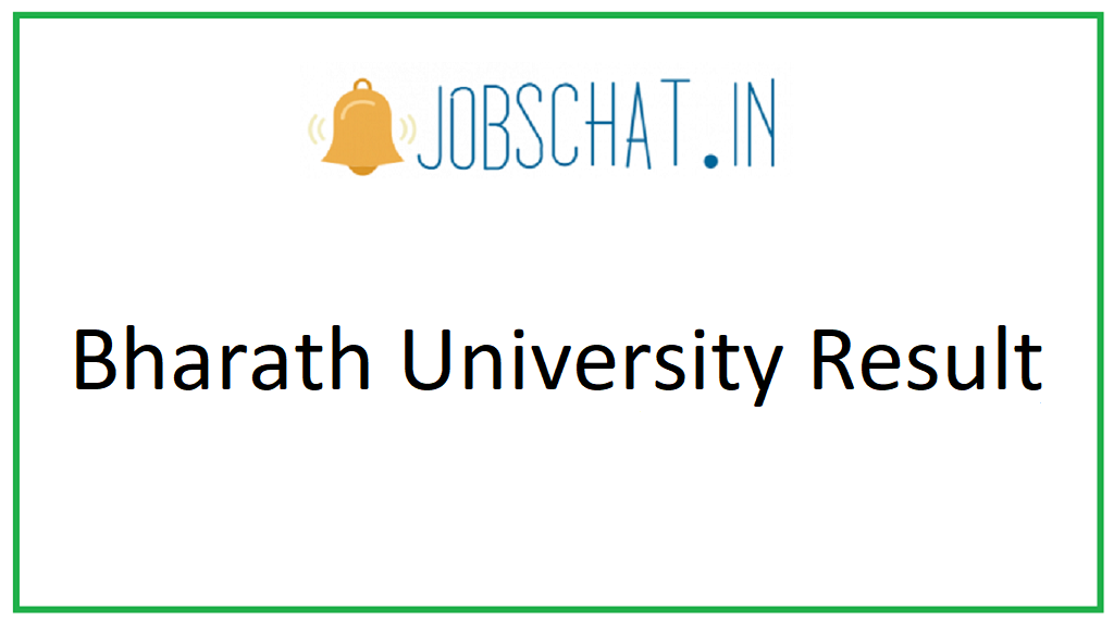 Bharath University Result 2020 (Released) UG & PG Marksheet