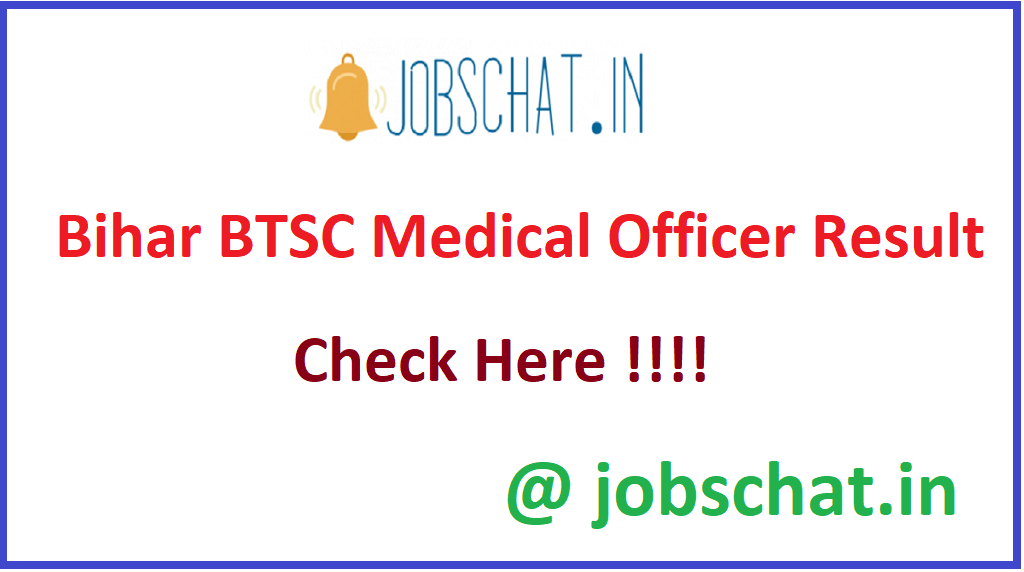 Bihar BTSC Medical Officer Result