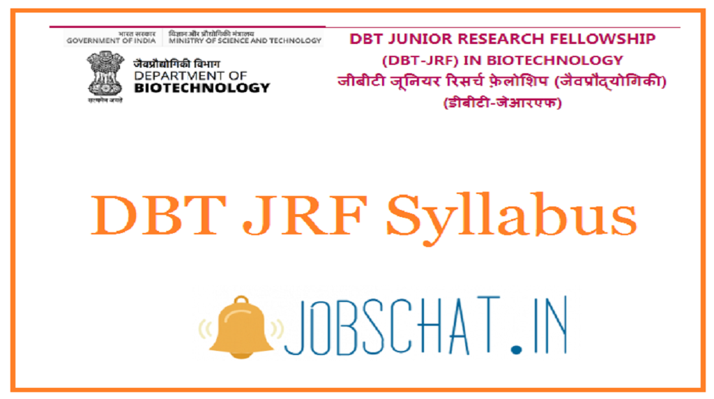 DBT JRF Syllabus