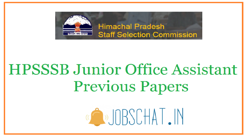 HPSSSB Junior Office Assistant Previous Papers