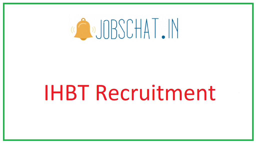  IHBT Recruitment 