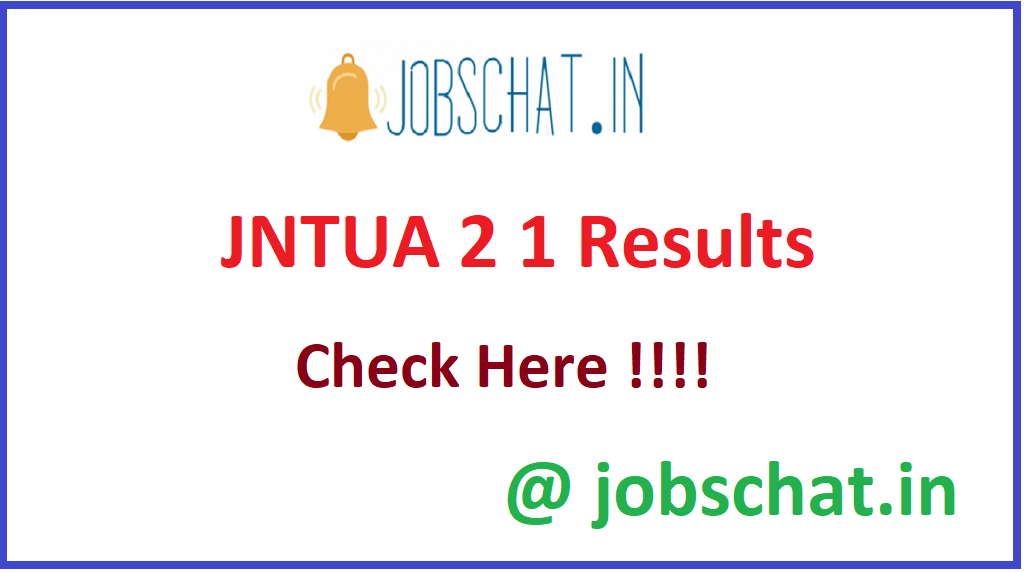 JNTUA 2 1 Results 2020 Released R15 R13 R09 Results