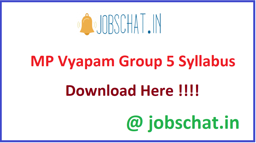 MP Vyapam Group 5 Syllabus