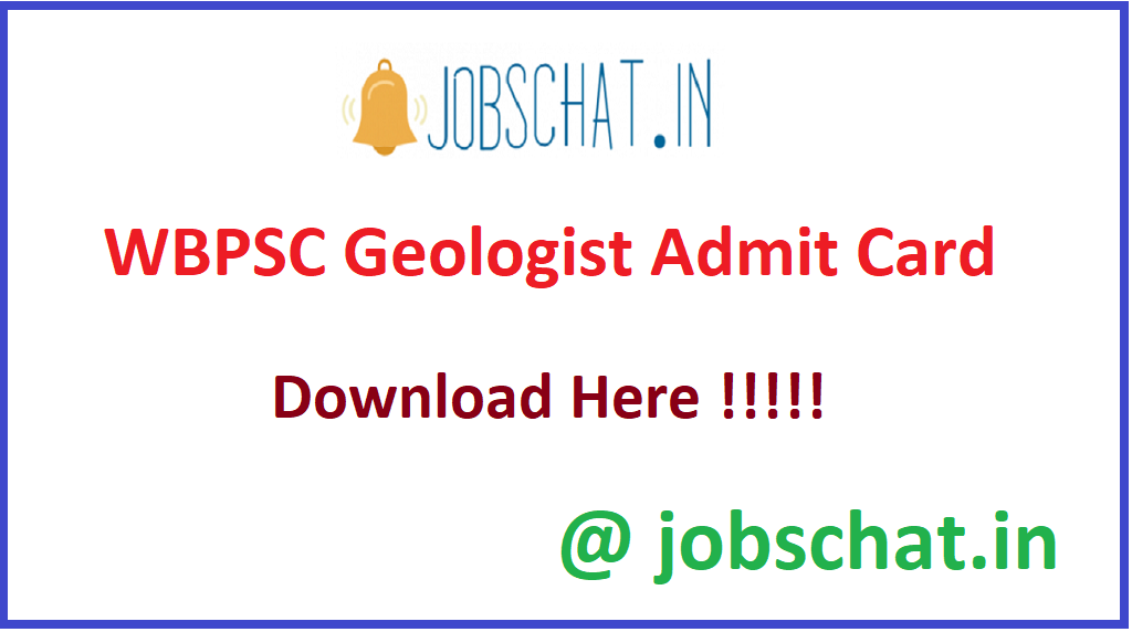 WBPSC Geologist Admit Card