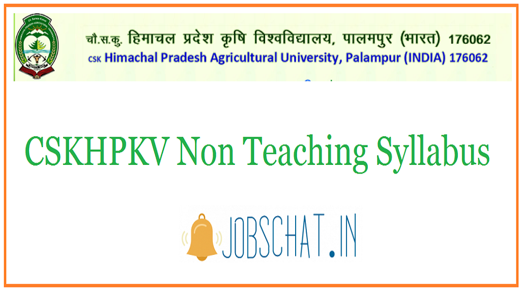 CSKHPKV Non Teaching Syllabus