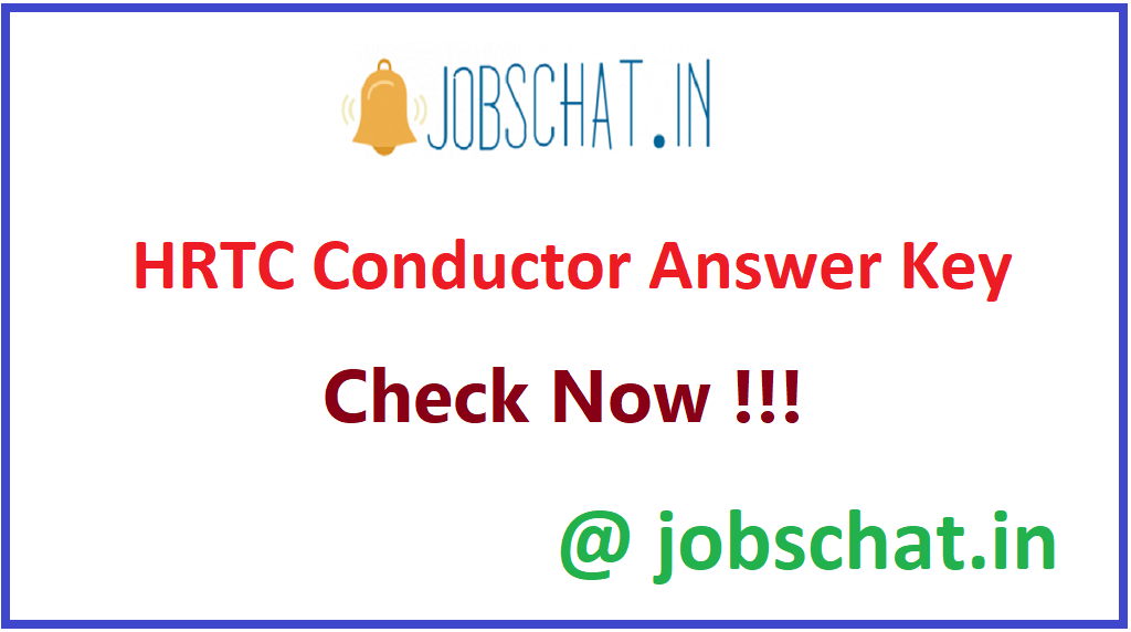 HRTC Conductor Answer Key