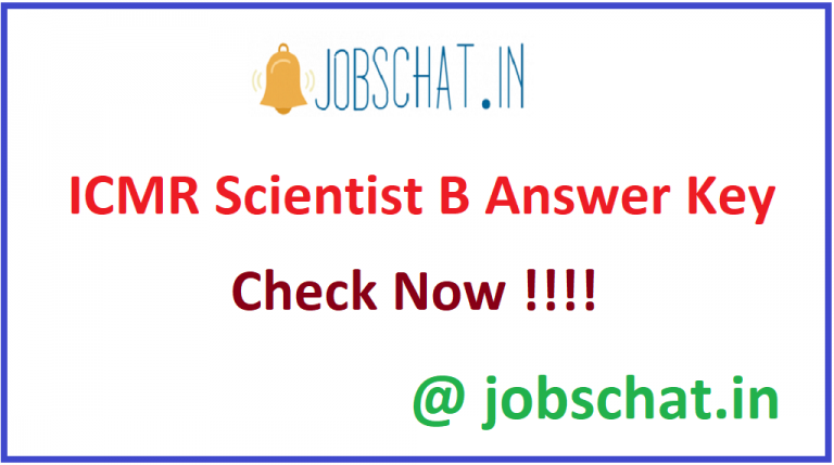 ICMR Scientist B Answer Key 2020 - Cut Off Non Medical