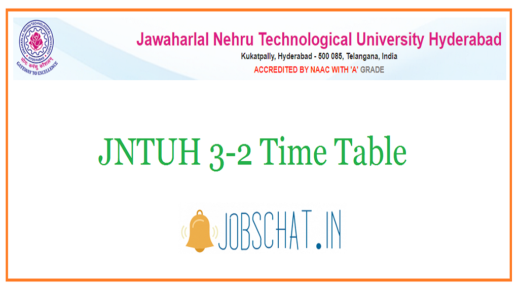 JNTUH 3-2 Time Table