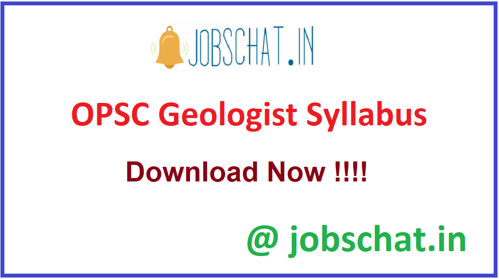 OPSC Geologist Syllabus