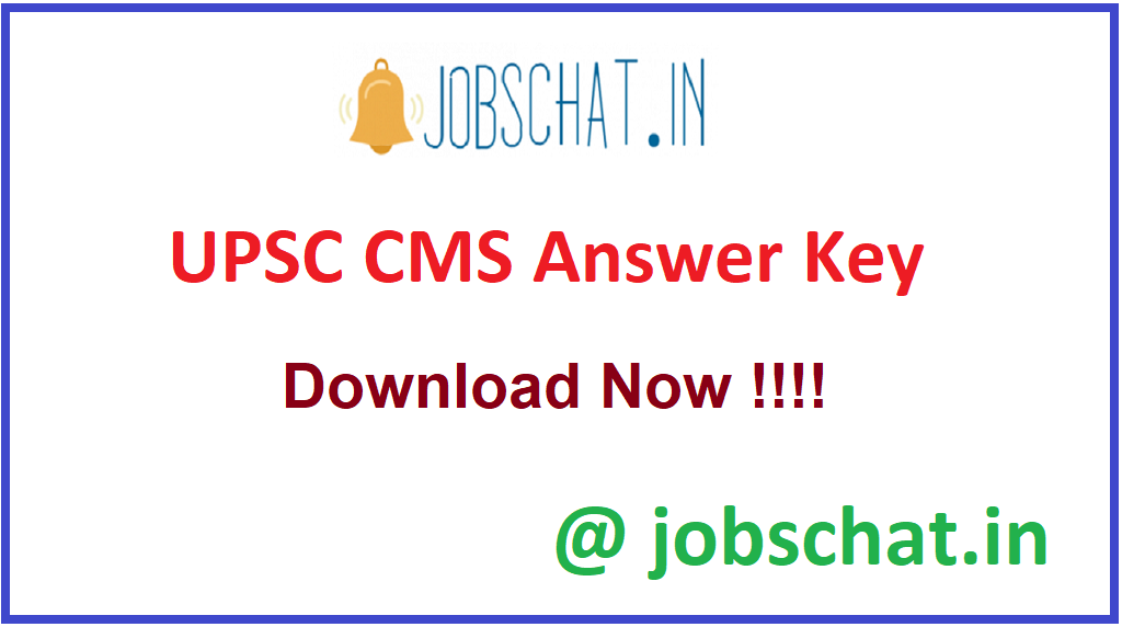 UPSC CMS Answer Key